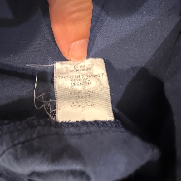 Madewell Navy Blue Lace Short Sleeve Blouse Top Scalloped Hem Size Small - Picture 10 of 16